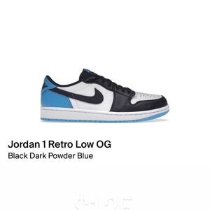 Jordan 1 Retro Low OG Black and Powder Blue
